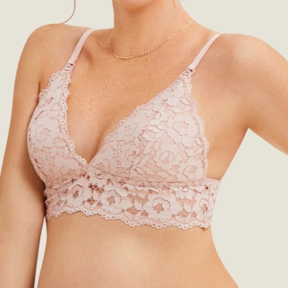 Mōmanda nursing bra, gentle rose color